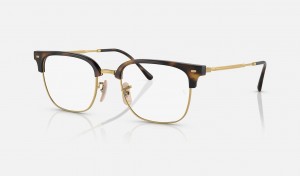 Ray Ban New Clubmaster Optics Men's Eyeglasses Gold | UK2183067